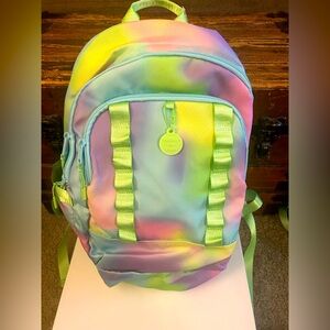 Eco-tech Colorful Tie-Dye Full Size Backpack - Neon- NWT